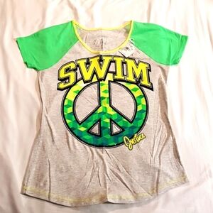 Justice girls size 14 Swim designed shirt